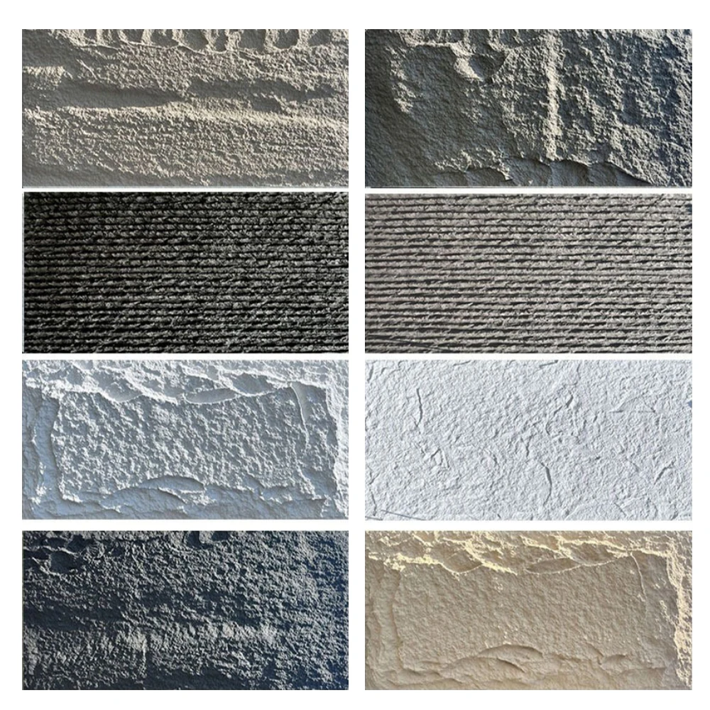Wholesale Exterior artificial Faux peel large board lightweight interior Mushroom 3d Pu Stone Wall Panel decoration material