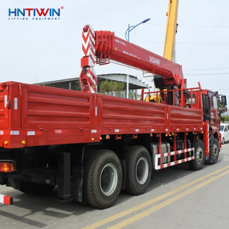 Discounted price Euro V ISUZU 10 tires 16 ton truck mounted mobile crane with Rear hydraulic ladder
