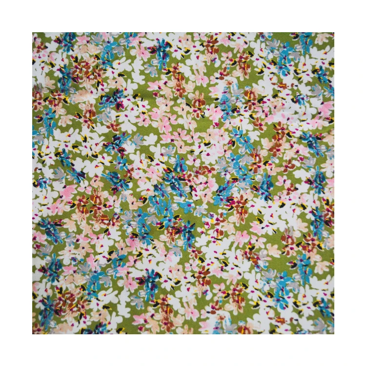 Оптовая продажа, Shaoxing, ткань из искусственного шелка с принтом для рубашек, ткань для платья с цветочным принтом
