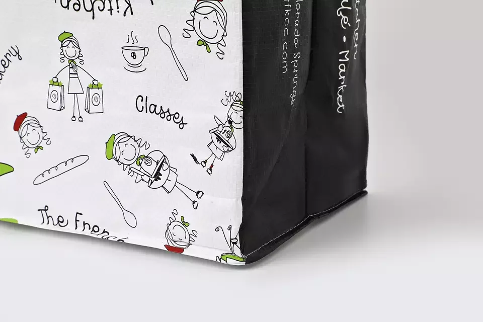 Оптовая продажа, рекламная Экологически чистая ламинированная продукция для супермаркета tnt, многоразовая сумка для покупок из нетканого полипропилена