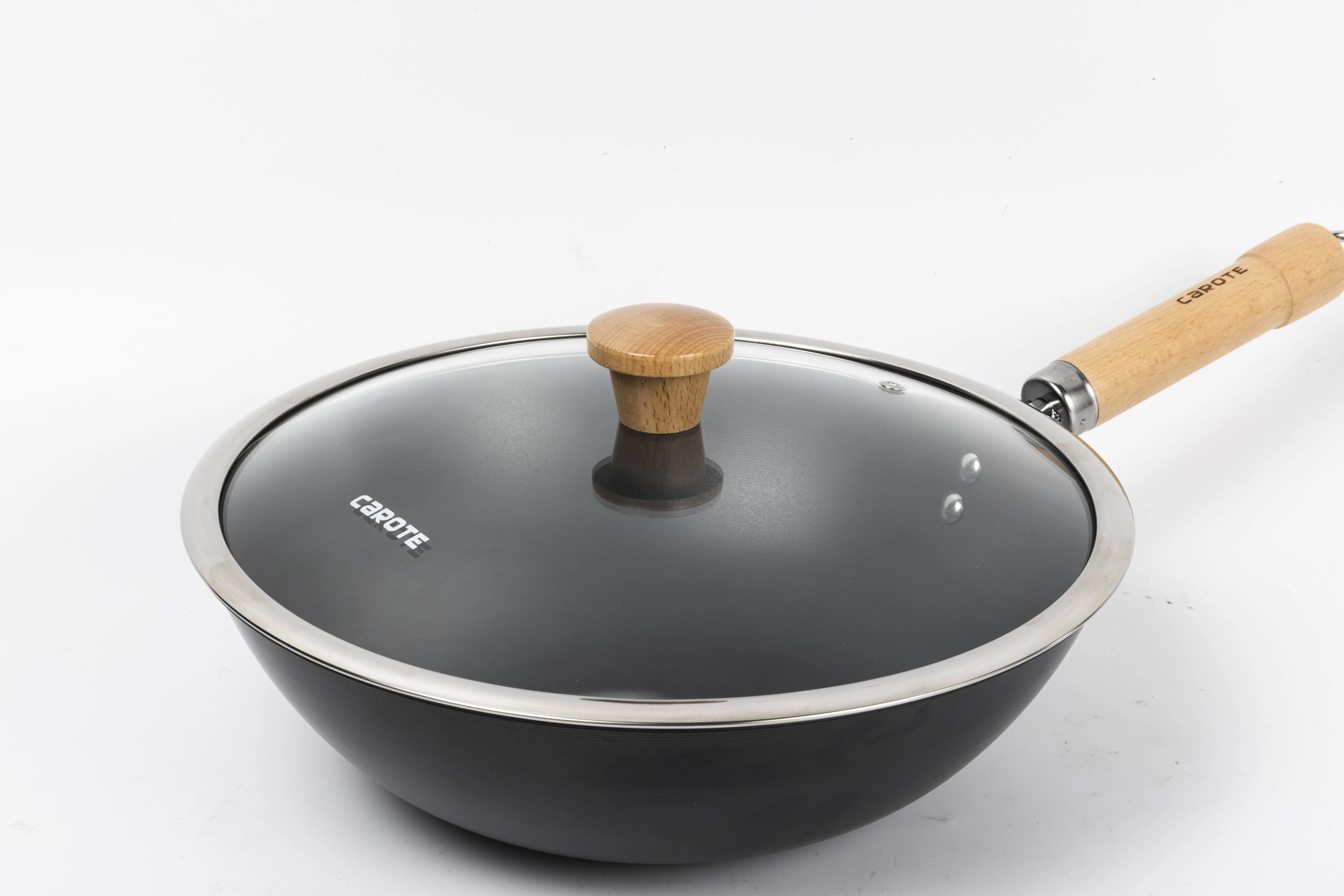 Carote Bbq 14-26cm Nonstick Frying Grill Pan Carbon Steel Steak Cast Iron Skillet Non Stick Fry Pan