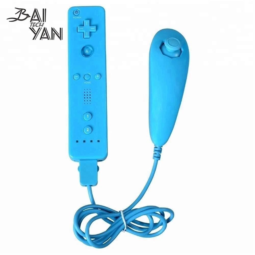 Лидер продаж беспроводной контроллер Nunchuk 2 в 1 для игровой консоли Nintendo Wii Motion Plus джойстик U сенсорный силиконовый геймпад