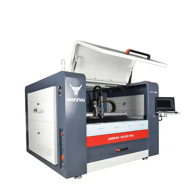 small size Fiber Laser Cutting Machine Cutting 1300x900mm acrylic wood Stainless Steel and Brass Good Performance Cast Iron Bed