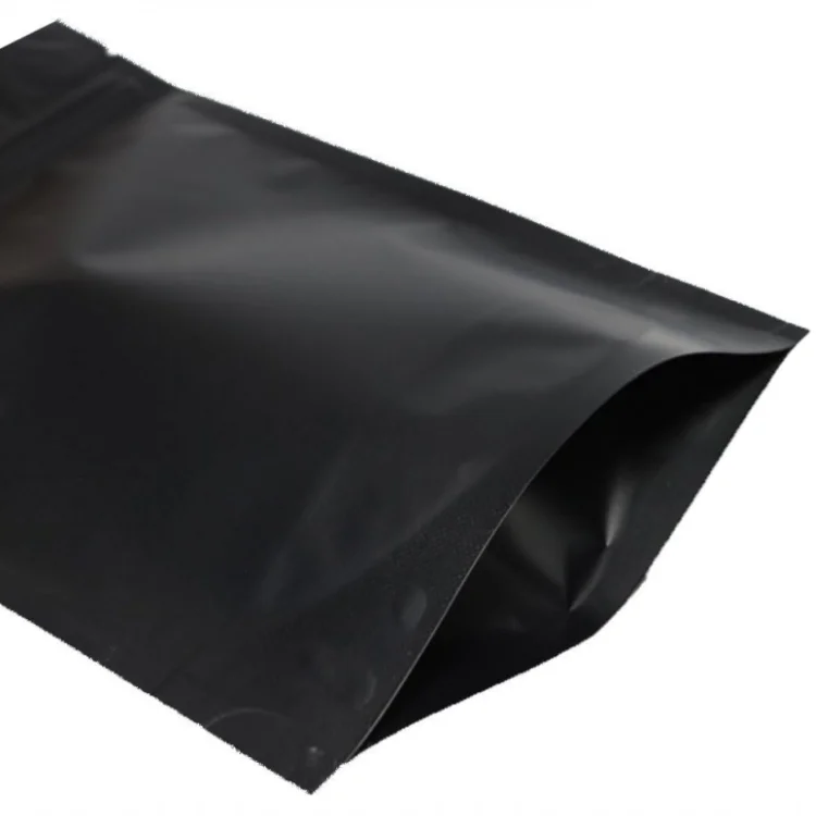 Resealable Matte Black Mylar Stand Up Bags Smell Proof Aluminum Foil Zip Lock Bag Pouch Doypack For Food Packaging