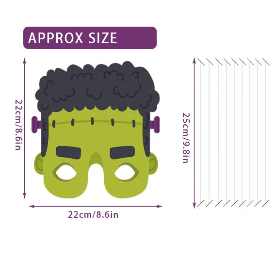 Handmade Masquerade Decoration Halloween Party Half Face Paper Mask
