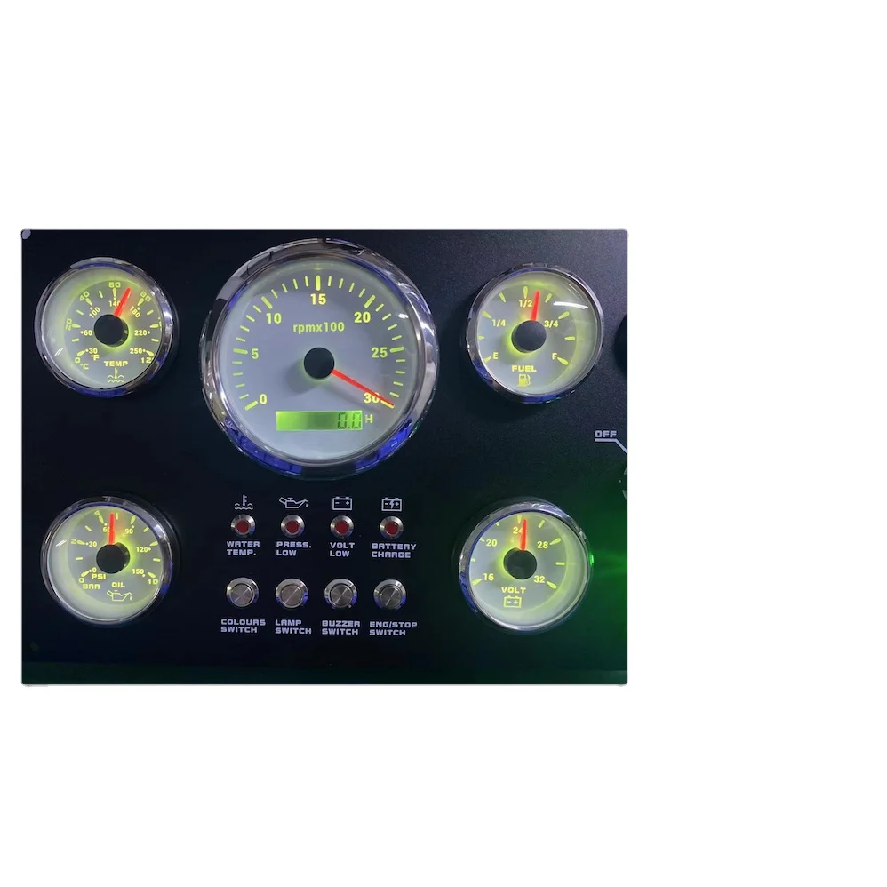 Hot Sale Boat Engine Gauges Instruments Panels Control Box Dashboard With Key