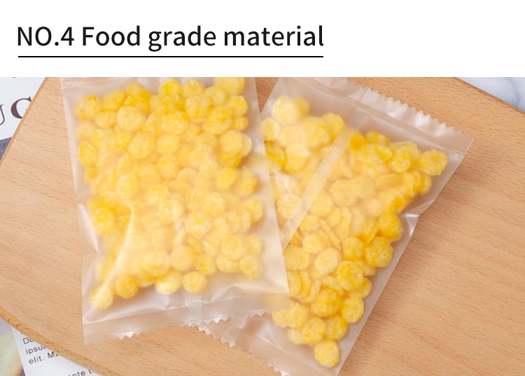 Biscuit Sugar Matte Transparent Frosted Thickened Back Seal Bag