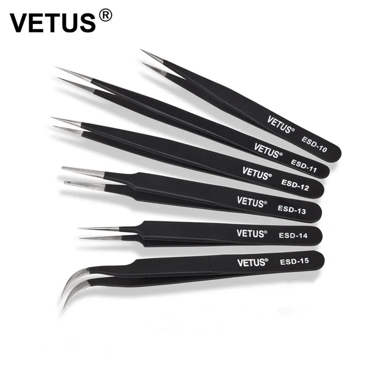 VETUS Popular Design Stand Extension Private Label Supply Set Eyelash Extension Tweezer With Your Own Logo