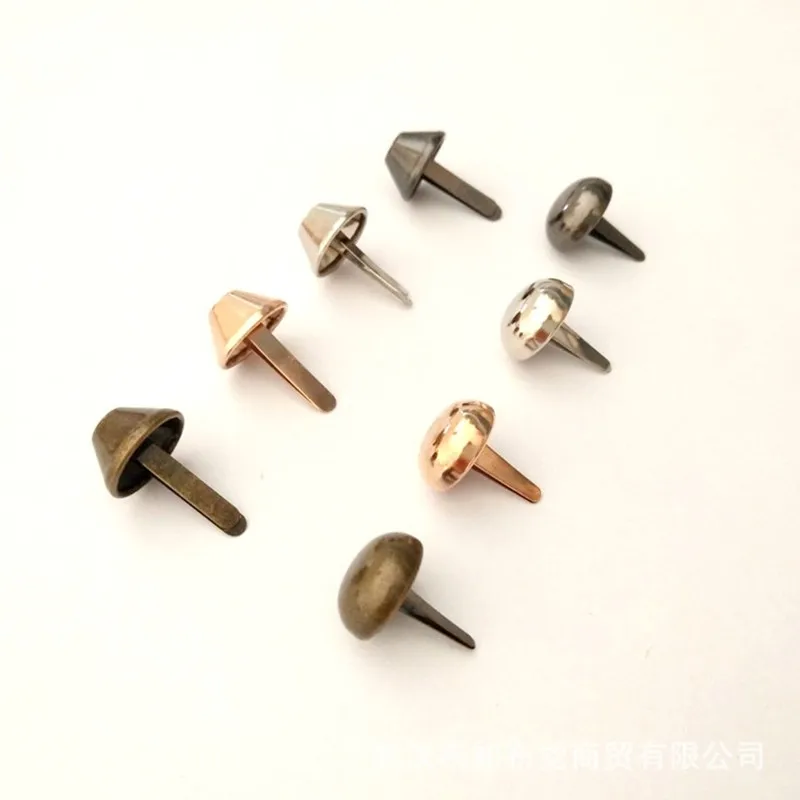 Wholesale Purse Bag Feet Nail Heads Rivet Stud Spike Metal Well Shiny Tight Keep Clean Secure for Handmade Leather Handbag