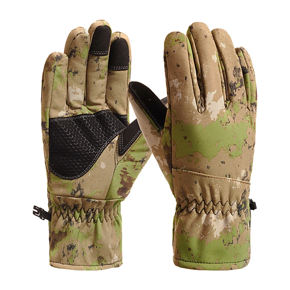 Winter fleece and thickened large cotton gloves for men for outdoor cycling