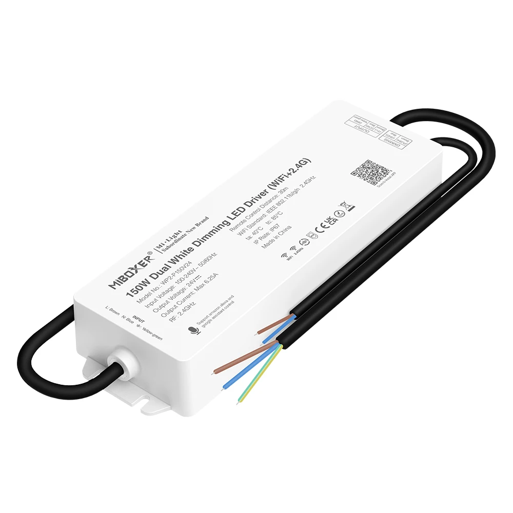 WP2-P150V24 Водонепроницаемый 150 Вт двойной белый светодиодный драйвер (WiFi + 2 4G)