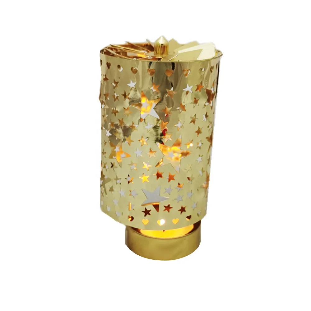 Wedding table centerpieces rotary candlestick metal lantern star carousel tealight candle holders