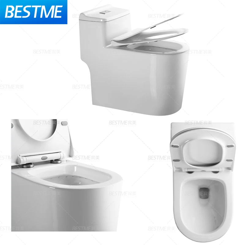 White and black PP Material Toliet Cover One Piece ceramic Toilet Seat Ceramic Floor Mounted Water closet Comode toilet