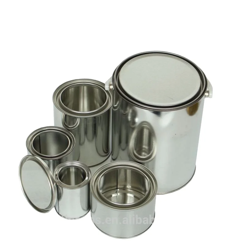 
1 quart pint 370ml round tin metal empty mini paint can sizes 
