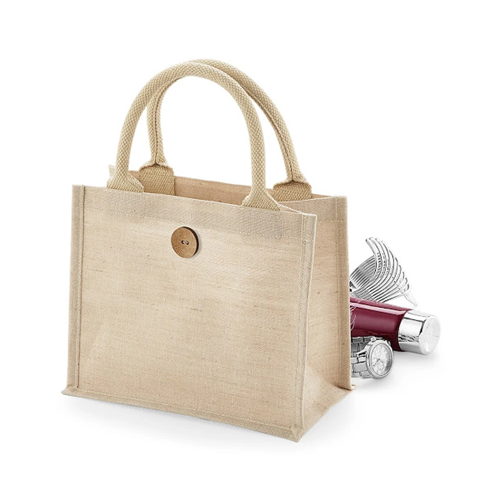 
Long Handle Laminated jute bag shopping Wholesale Cheap Burlap Hessian Jute Shopping Bag made by Indian Factory India 