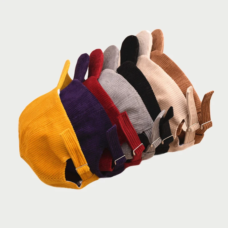 Oem Custom Design Embroidery Logo multicolor corduroy hat Baseball ,High Quality 6 Panel Men Women corduroy baseball cap