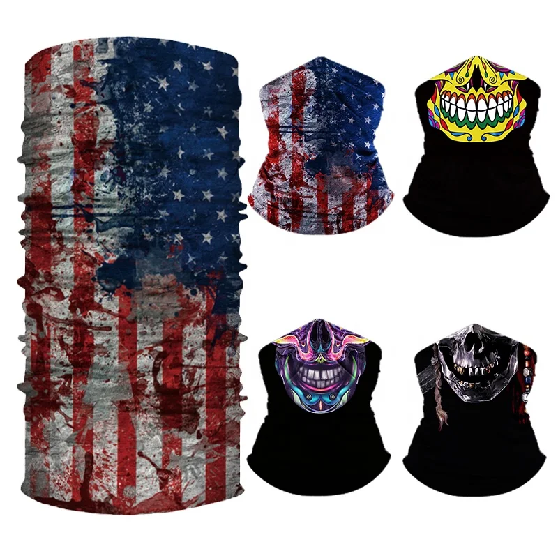 Многофункциональная Бандана с флагом на шею, головной убор с американским флагом, бесшовная бандана на лицо, шарф