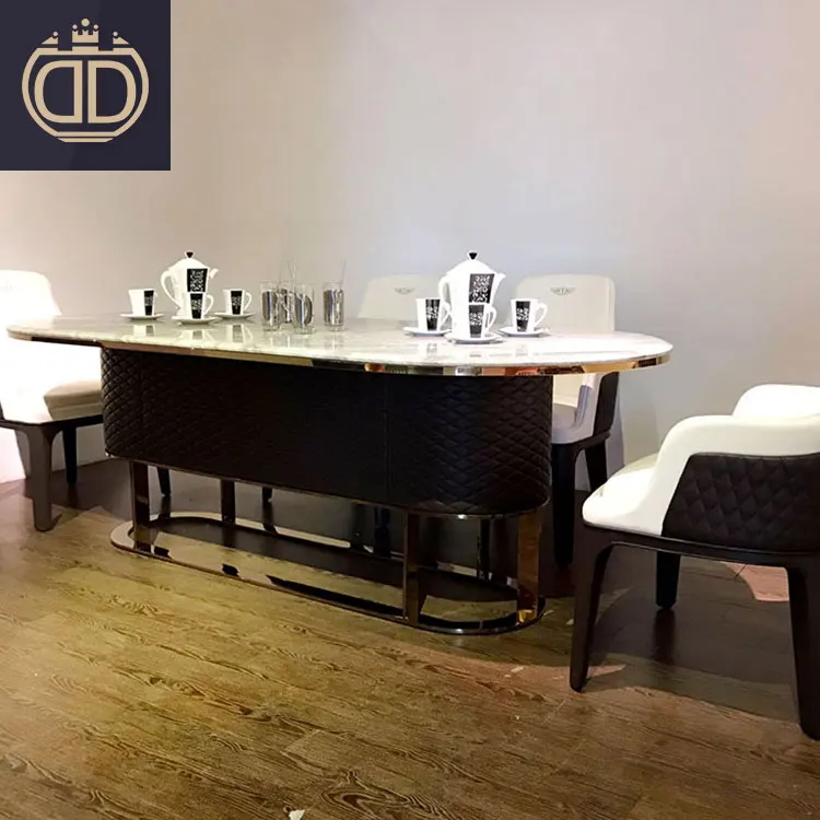 wedding furniture home dining room sets made in china marble top dining table