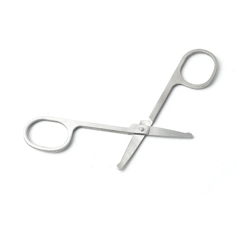 
Rounded Stainless Steel Blunt Tip Scissor for Eyebrows Nose Moustache Beard Grooming 