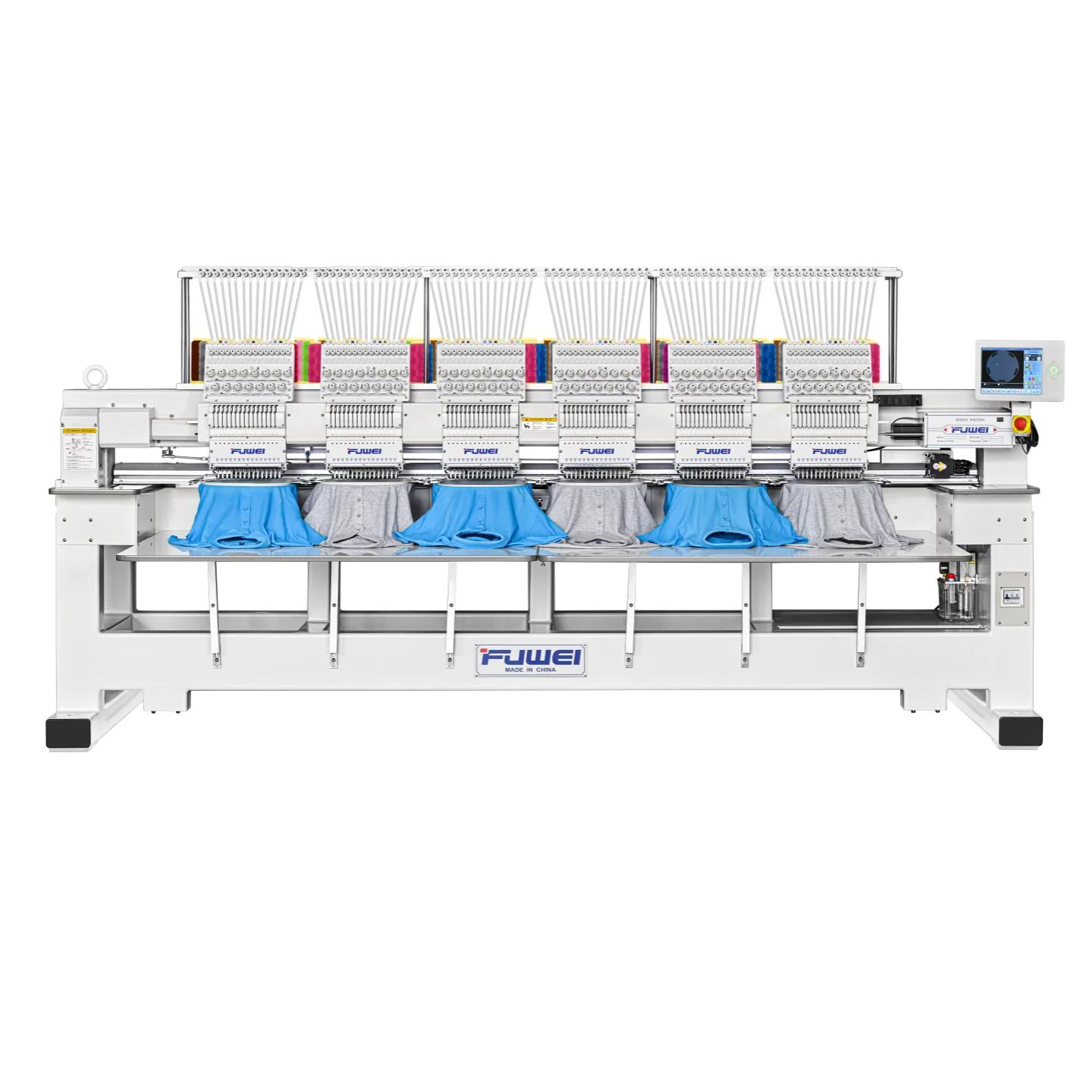 tajima multi head new computerized  high speed 6 heads tubular embroidery machine fuwei brand