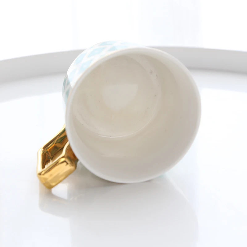 SU08 Graceful Exclusive Home Service Ceramic China Coffee Tea Cup and Saucer Sets