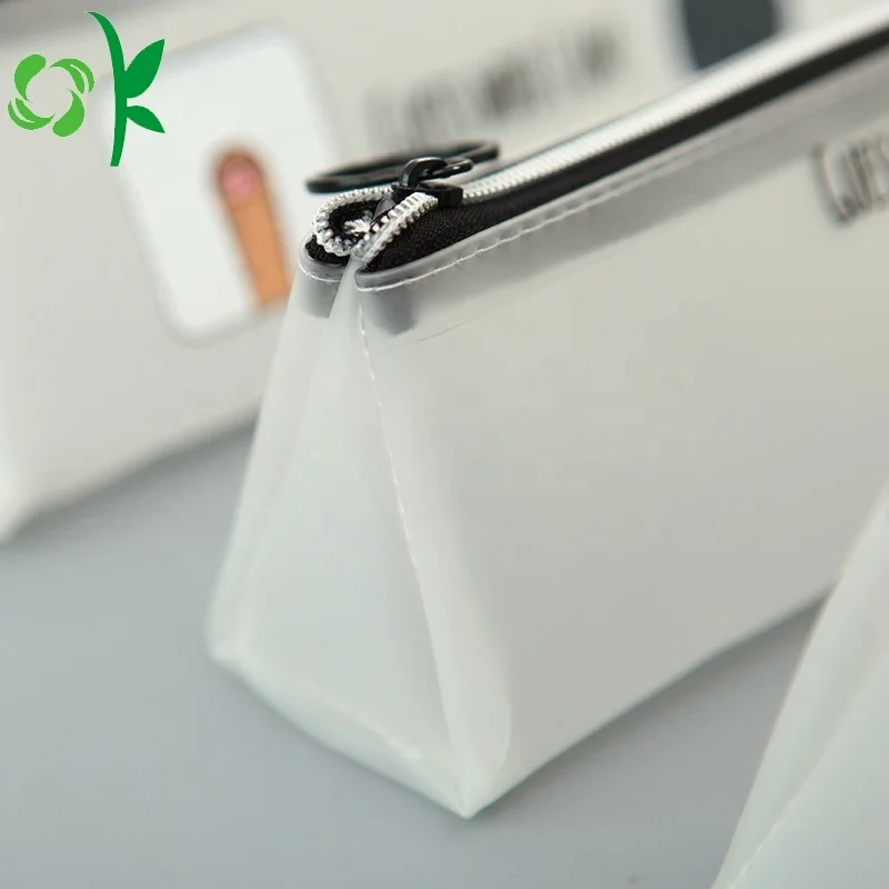 OKSILICONE Custom Printed Large PVC Pencil Case Silicone pencil bag