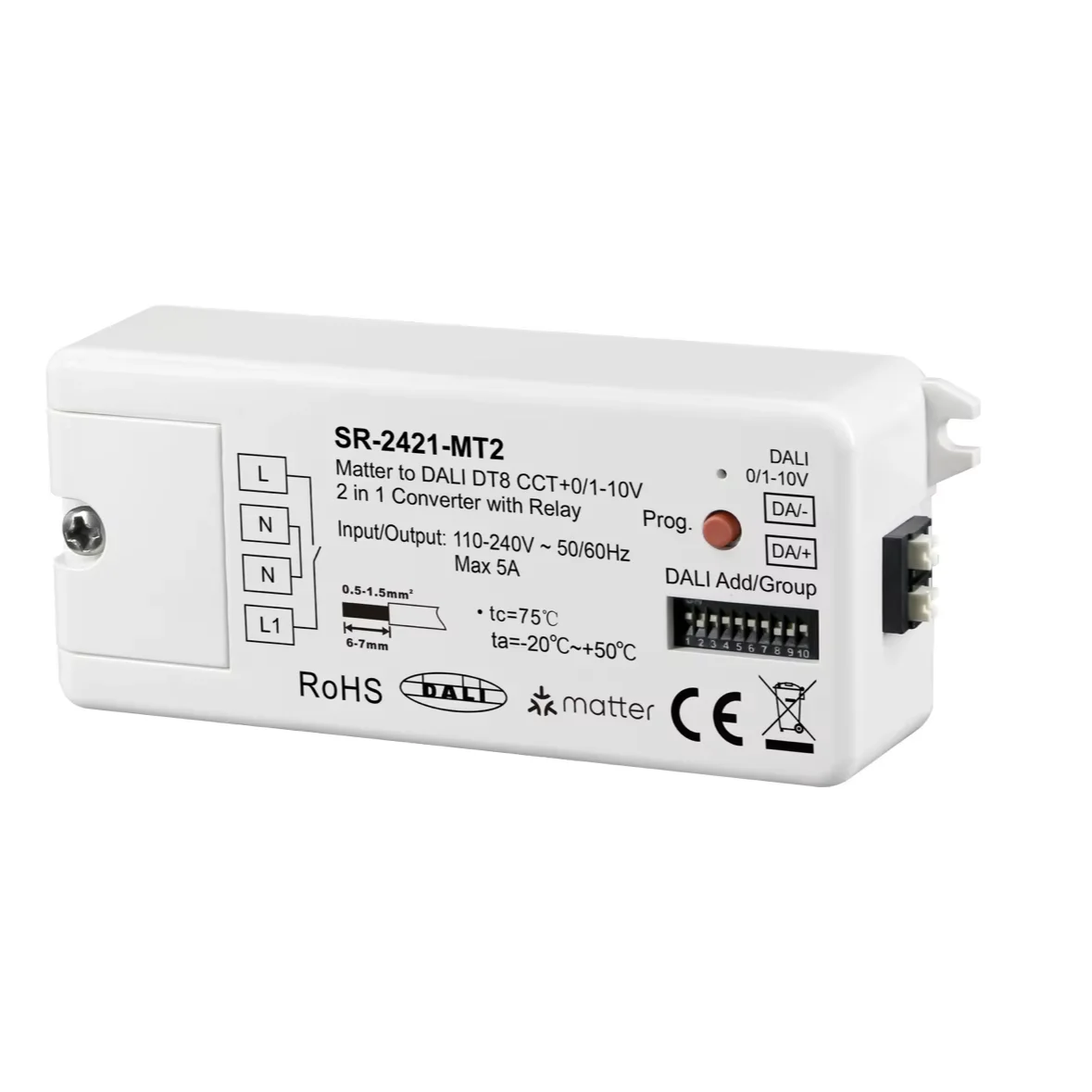Sunricher материя для DALI DT8 CCT + 0/1-10V 2 в 1 преобразователь на основе Zigbee 3 0