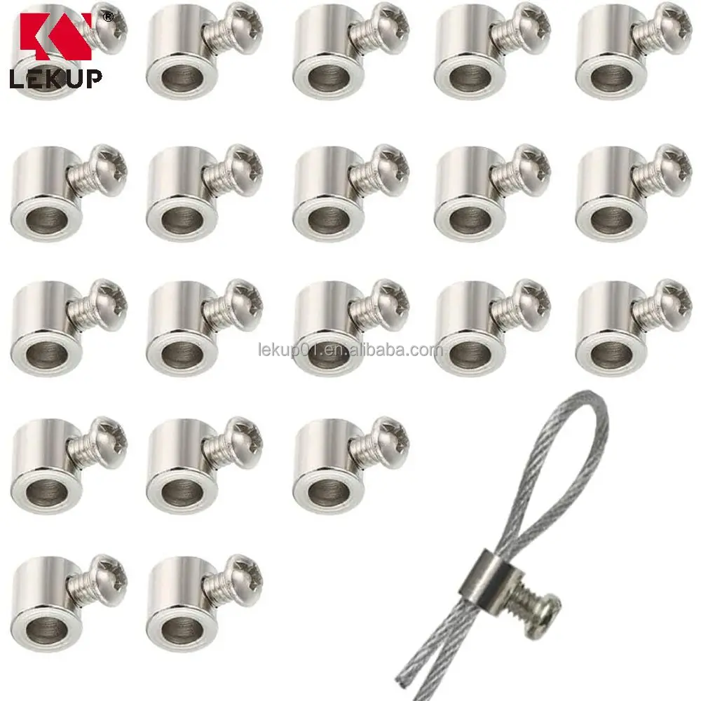 Cable Clip Assembly Steel Wire Cable Clamps Wire Rope Fitting Clamping Rope Accessories Cable Gripper Fasteners Wire Rope Clip