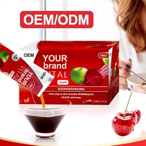 OEM Private Label Dietary Supplement Iron Liquid Drops Vitamin MCT Oil Vitamins Liquid Iron syrup Supplement