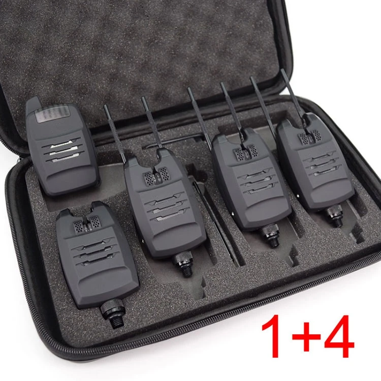 Carp Fishing Alarm Set Sounds and LED Alarming Wireless Fishing Bite Alarm Indicator Electronic with Snag Ear Bar