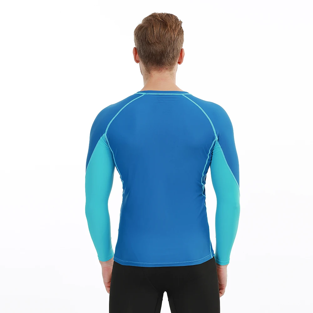 Hot Sale Print Rash Guard Anti-UV Male Breathable Long Sleeve Swimwear For Running Swimming Diving Surfing Sports