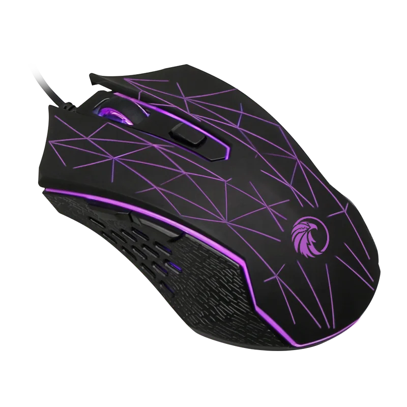 Factory BSCI OEM Logo Wholesale Cheap Price 6Keys 4Colors Cycling Breathing 3600DPI Gaming Mouse