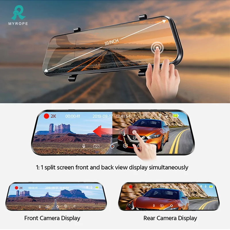Rearview Navigation Dashcam for Car Vehicle Device MDVR Fhd Night Vision Camera 1080P