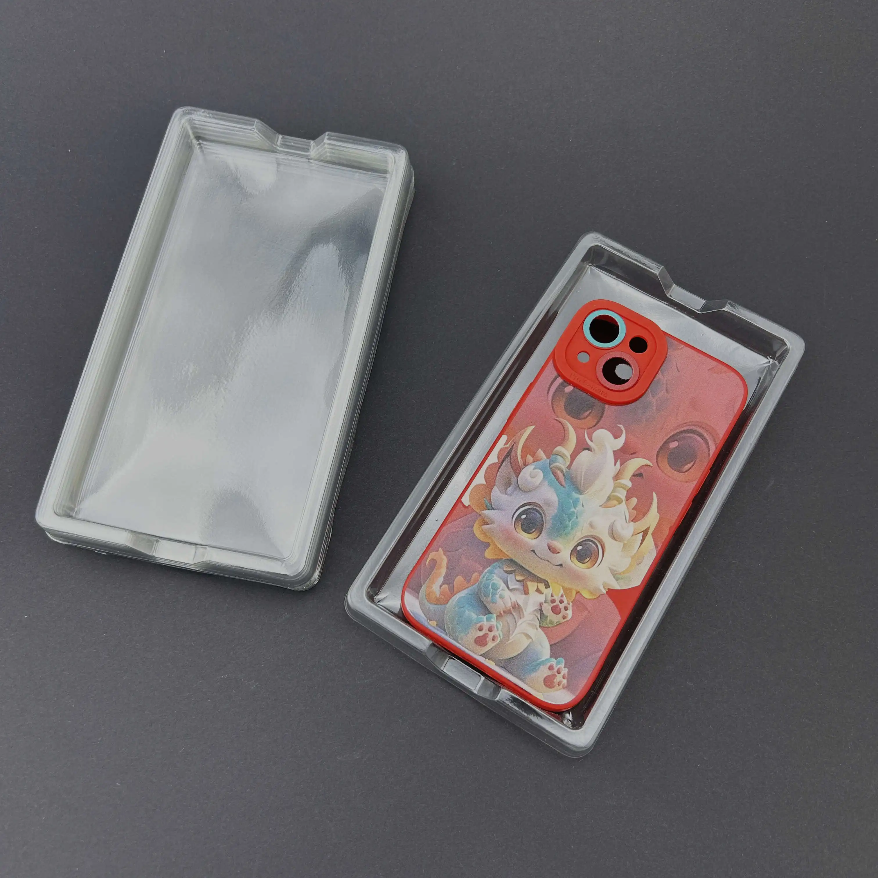 Custom plastic blister tray insert clear for luxury mobile phone case packaging