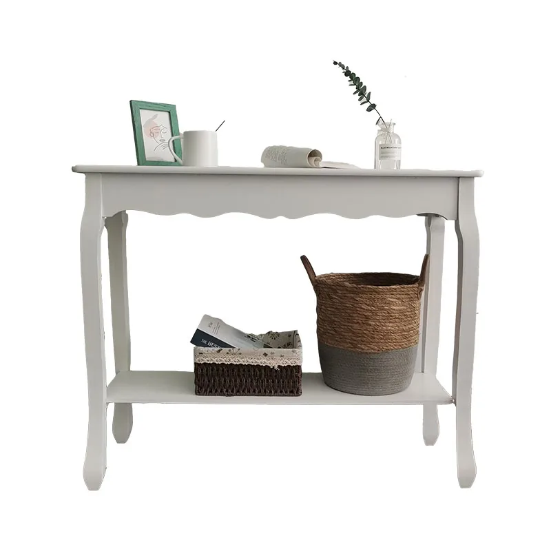 Простой диван-шкаф из массива дерева, современная гостиная, двухслойный Маленький журнальный столик, прикроватный Угловой Столик