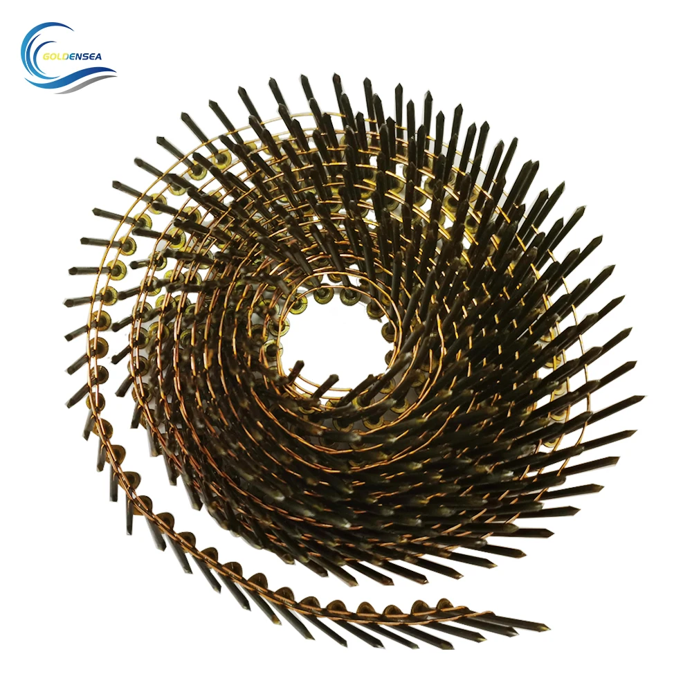 Производство Goldnesea 15 градусов 2 'x.099 ''пневматический оцинкованный кровельный поддон обычные гвозди