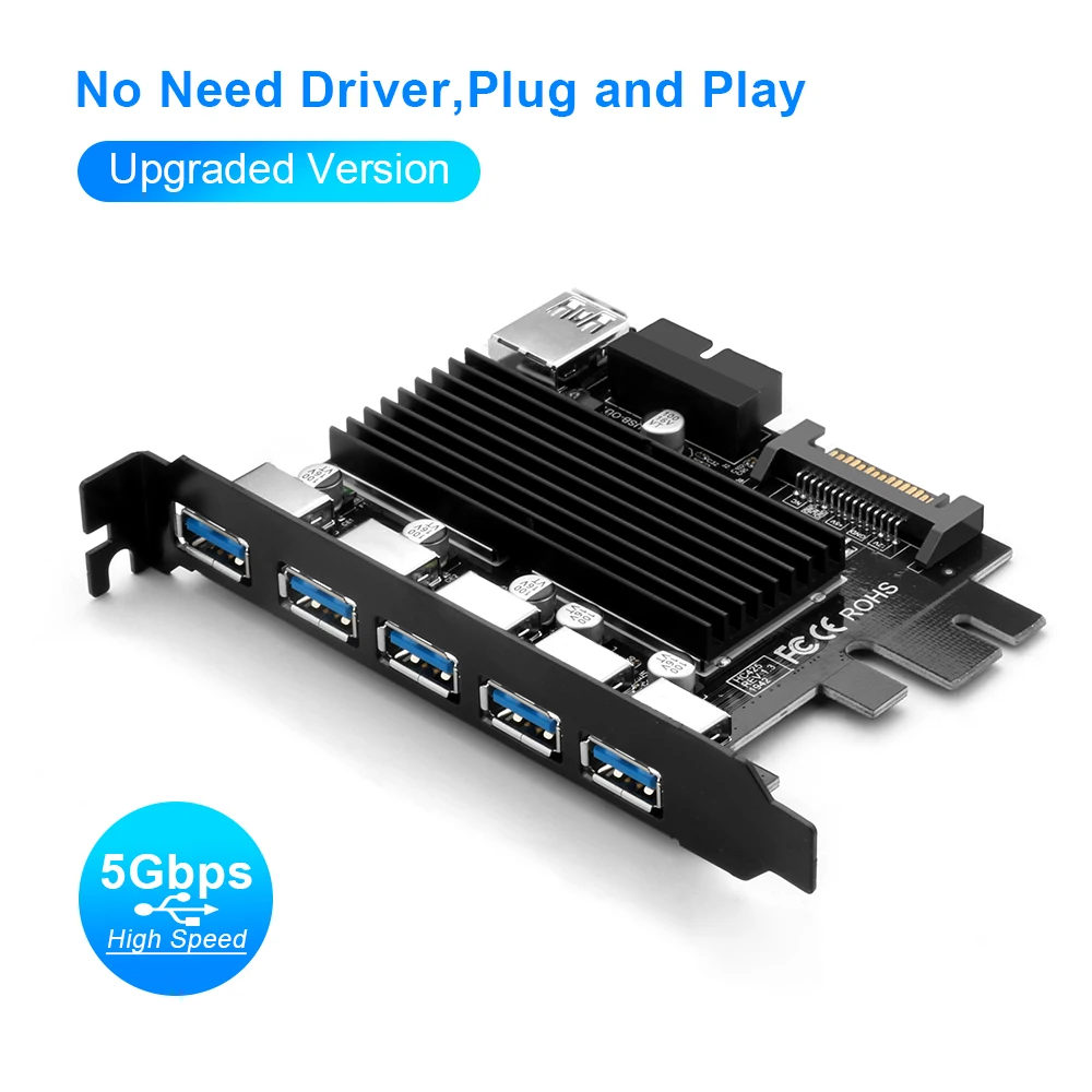 Расширенная карта PCI-E 3 0 с 5 портами USB настольная плата расширения PCIE на