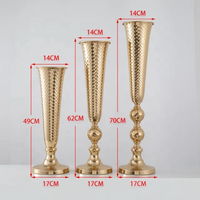 free shipping)Wedding Metal Gold Flower Vase Column Stand for Wedding Centerpiece Decoration sunyu1080