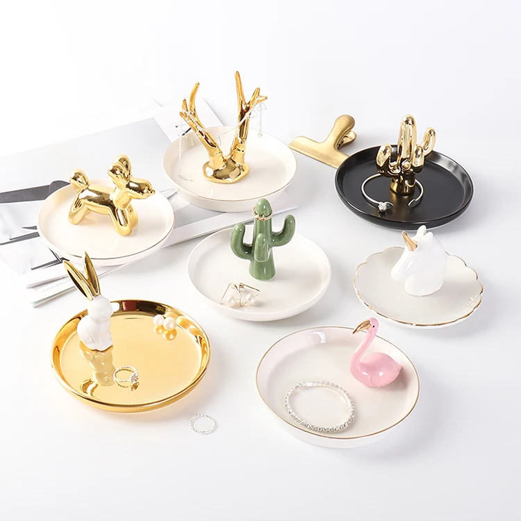 Customized any size any shape jewelry display storage tray ceramic jewelry tray