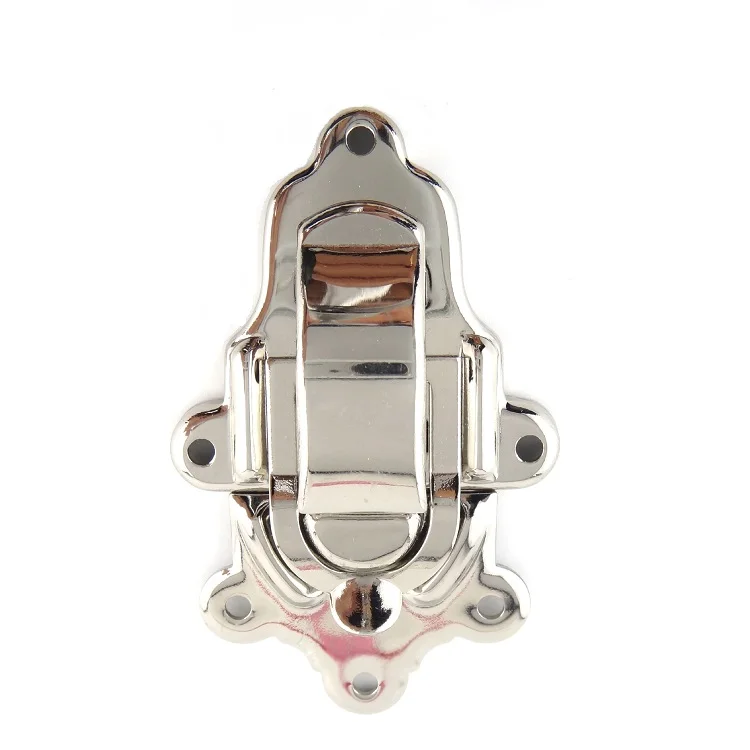 Chrome Nickel Gold color decorative metal locks hasp for wooden box iron latches for metal case luggage case metal box clasp