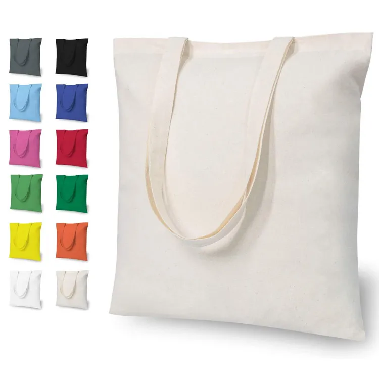 Custom cotton shopping canvas tote bag foldable canvas reusable shopping bag with custom printed logo