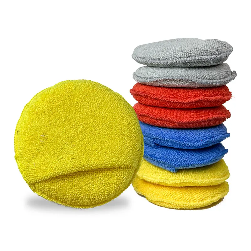 Quality Microfiber Sponge Pads Car Polishing Waxing Cleaning Pads With Finger Pockets Foam Sponges for Cars