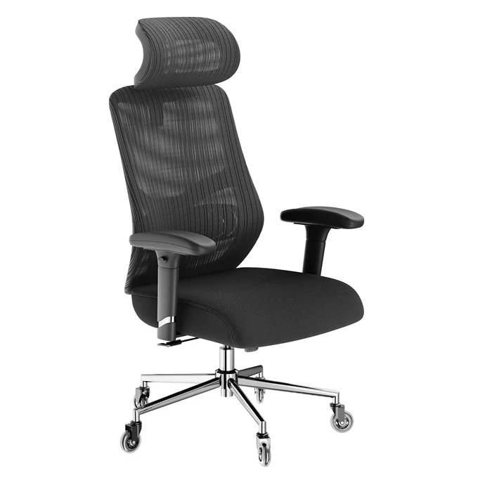 Heavy Duty Lumbar Support High Back Ergonomic Executive Office Chair with Inline Skate Caster Wheels