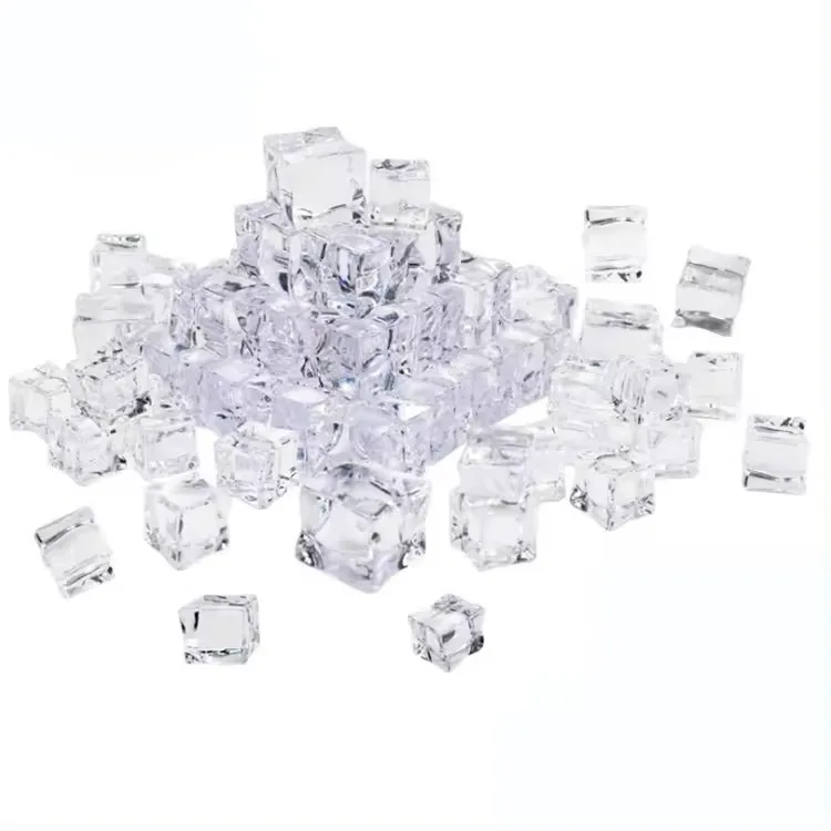 10mm 15mm 20mm 25mm 30mm Mini Artificial Diamond Ice Cubes Acrylic Plastic Ice Cube For Bar Party Wedding Photography Props