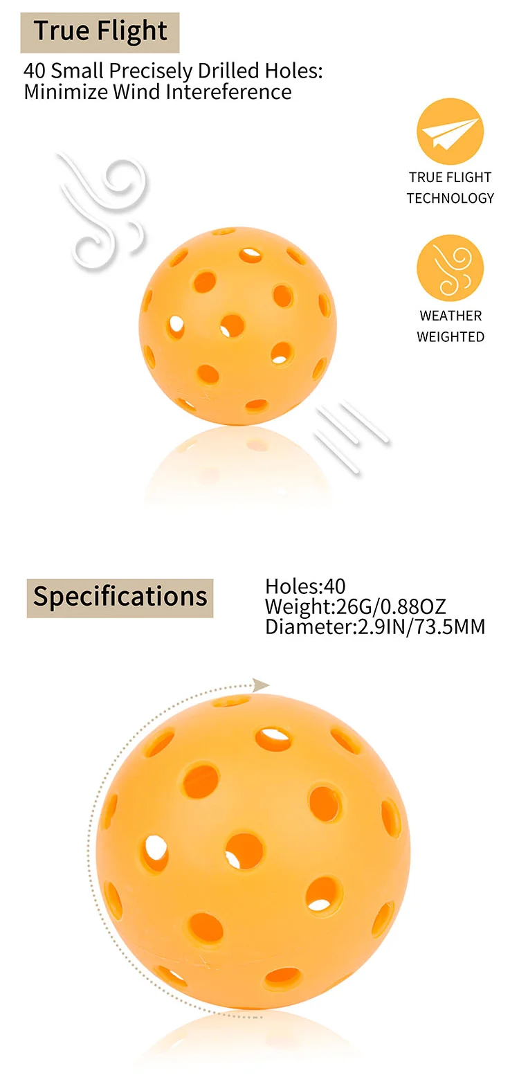 Super Soft Outdoor Play Pickleball Balls Specifically Designed Optimized Franklin X 40 Pickleballs