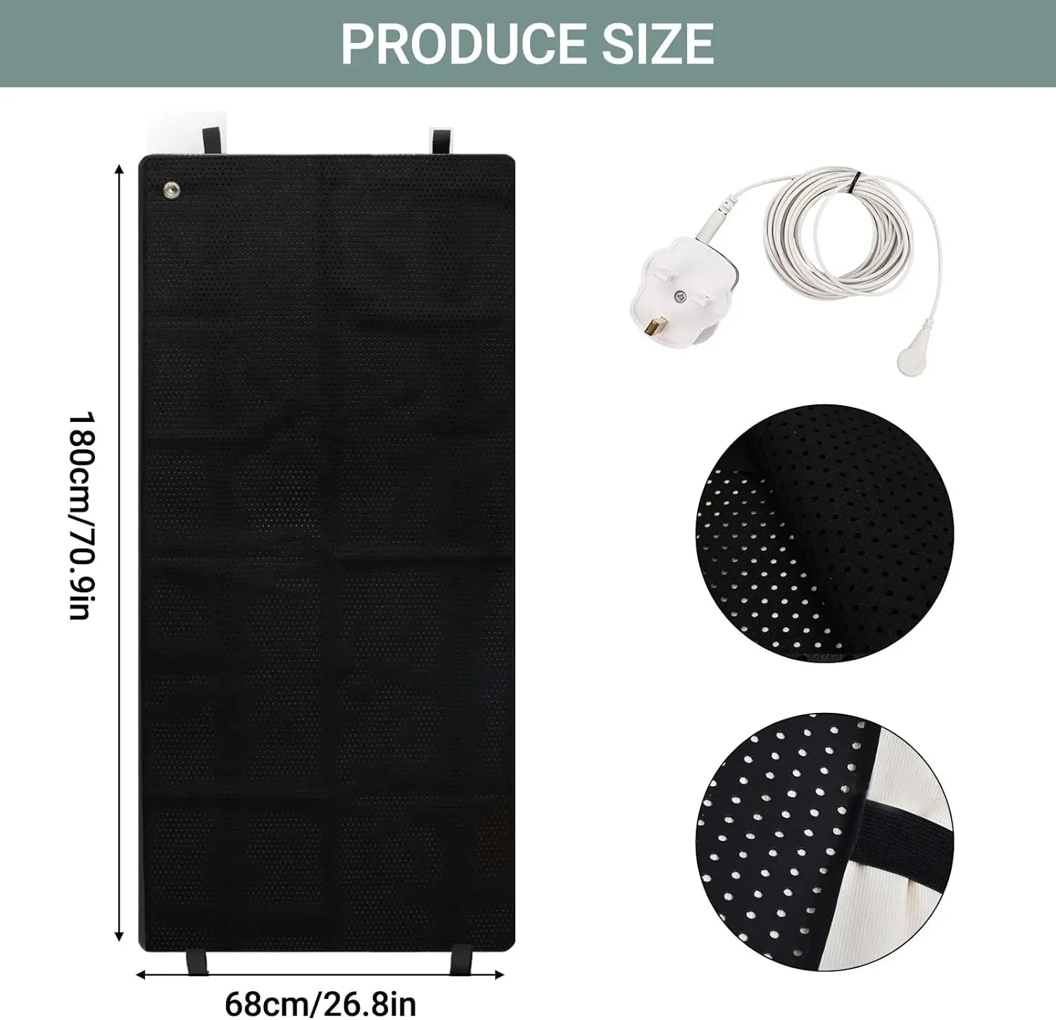 68*180cm Factory Wholesale Leather Breathable Comfortable Grounding Bedspread