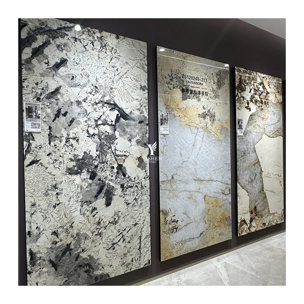 Large Format 1200x2400mm Sintered Stone Slab Calacatta White Porcelain Marble Floor Tiles  for Living Room Wall Background