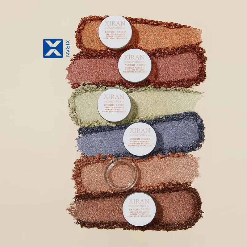 Private Label Vegan Single Pressed Glitter Luminous Metallic Eyeshadow Your Own Brand Waterproof Colorful Eyeshadow