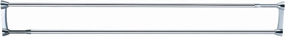 Bathroom adjustable led double shower curtain rod