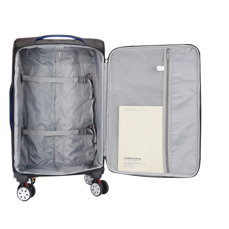 Fashion style soft fabric 3 piece 20/24/28 inch luggage set travel suitcase luggage